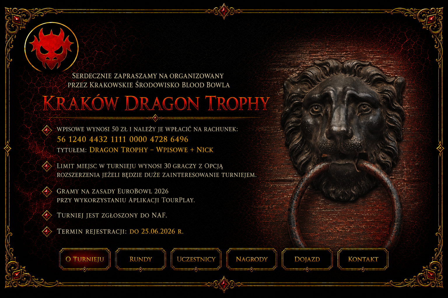 O turnieju | Kraków Dragon Trophy